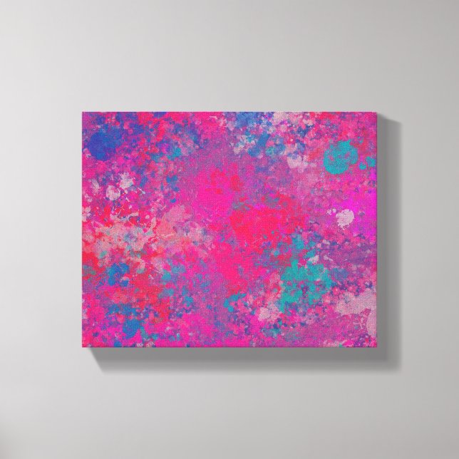 Kaskade des farbabstrakten Designmusters Leinwanddruck (Vorderseite)