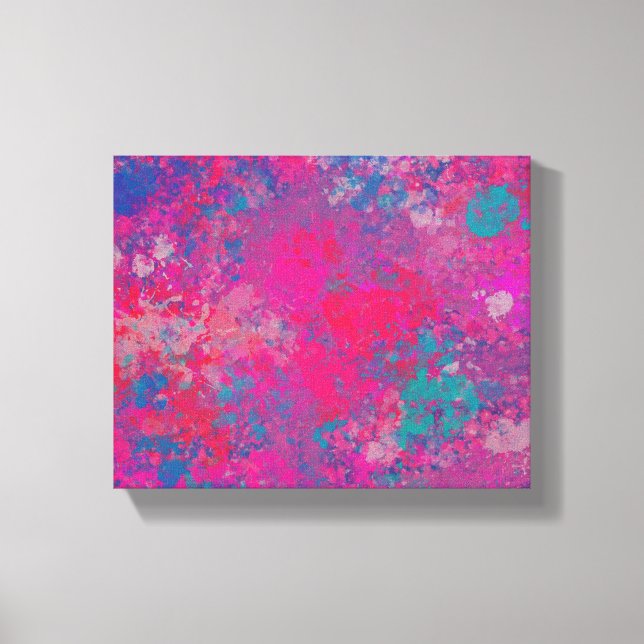 Kaskade des farbabstrakten Designmusters Leinwanddruck (Vorderseite)