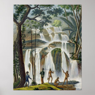 Kaskade des Hafens Praslin, neues Irland, 'von der Poster