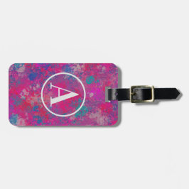 Kaskade von Farbrot, Rosa und Blues Gepäckanhänger