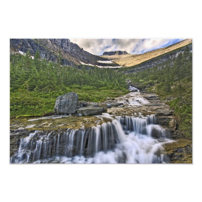 Kaskadenbach, Glacier National Park, Fotodruck (Vorne)