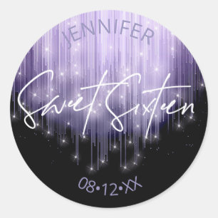 Kaskadenleuchten Sweet 16 Violet ID790 Runder Aufkleber