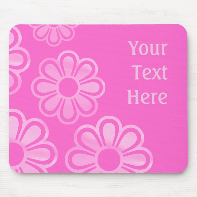 Kaskadierende Blume - Rosa Mousepad (Vorne)