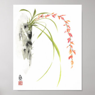 Kaskadierende Blüten Poster