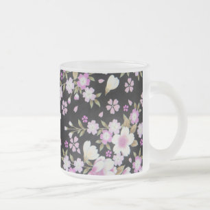 Kaskadierende rosa Blume Mattglastasse
