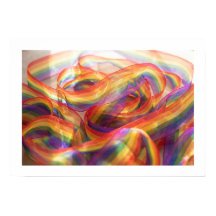Kaskadierendes durchsichtiges Regenbogenband. Post