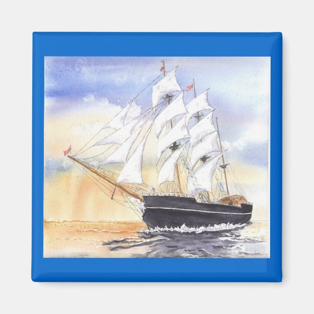 'Kaskelot Set Sail' Magnet (Vorne)
