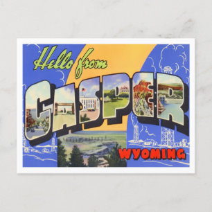 Kasper, Wyoming Vintage große Buchstaben Postkarte