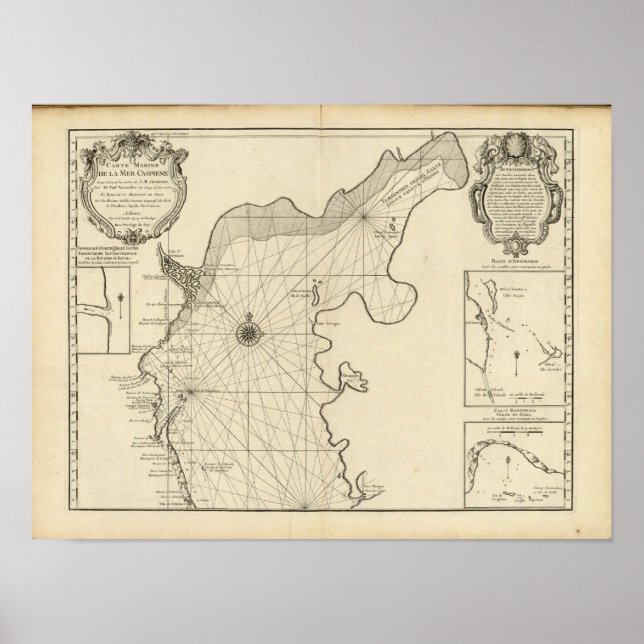 Kaspisches Meer und Asien Poster (Vorne)