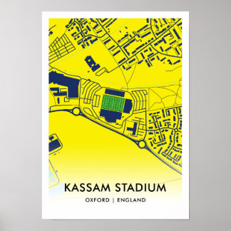 Kassam Stadium Stadium Map - Zuhause Oxford United Poster
