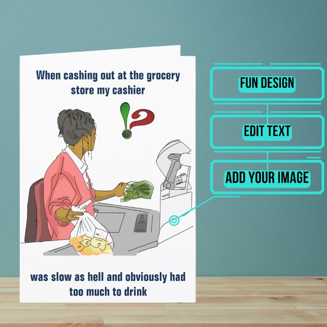 Kasse Funny Geburtstag Karte (Looking for the perfect card for that clever cashier friend of yours.)