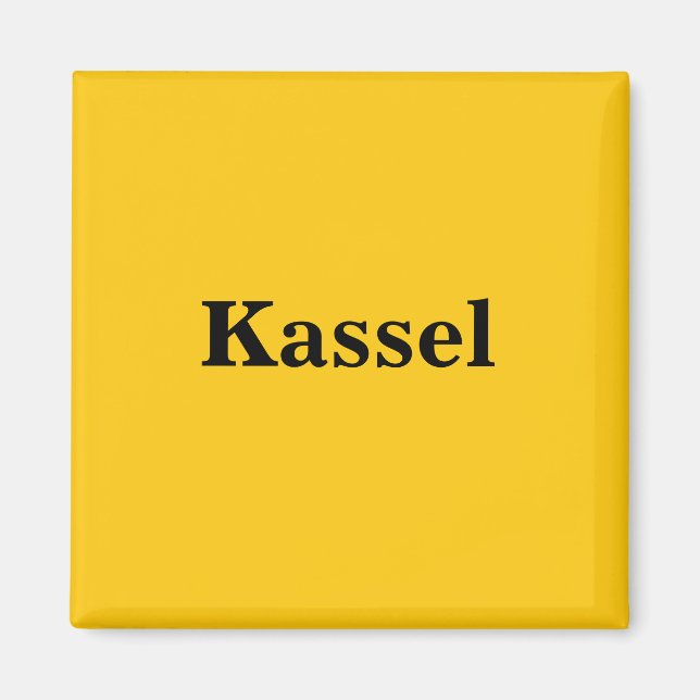 Kassel Magnet Schild Gold Gleb (Vorne)