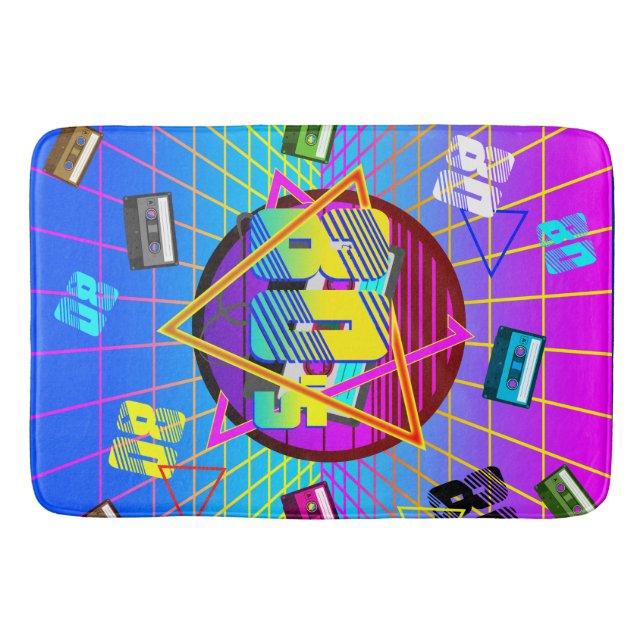 Kassette der 80er Jahre, alte Schule Badematte (Vorderseite)
