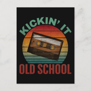 Kassette im alten Stil Postkarte