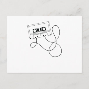 Kassette mit Bandsalat Postkarte