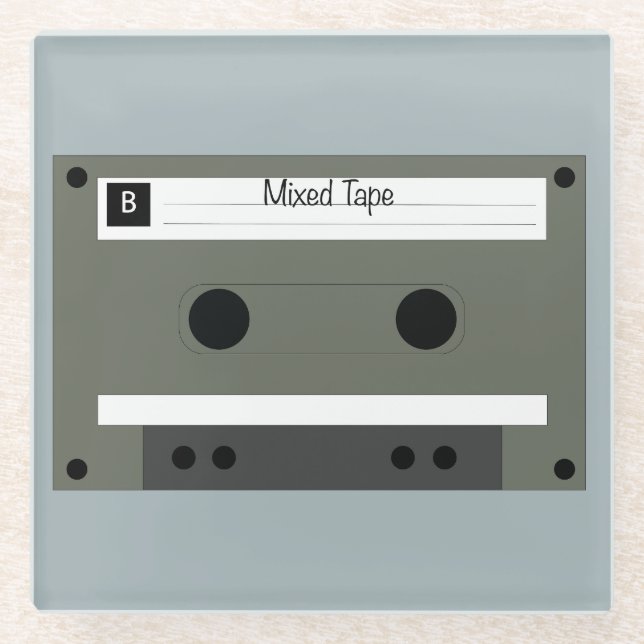 Kassette, Mixed Tape Glasuntersetzer (Vorderseite)