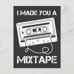 Kassette Musik Retro 80er Ich Habe Dir Ein Mix-Tap Postkarte