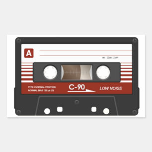 Kassette Rechteckiger Aufkleber
