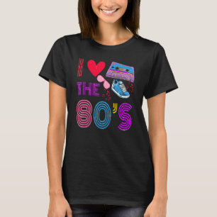 Kassette Retro Ich Liebe Die 80er Kostüm I Heart T-Shirt