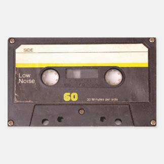 Kassette schwarzen rechteckigen Aufkleber