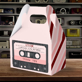 Kassette Tape Rosa Retro Geburtstagsparty Geschenkschachtel