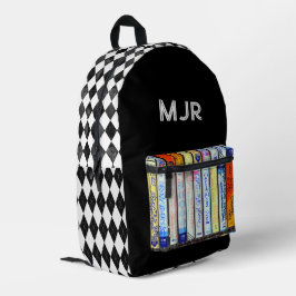 Kassette und Raute im Stil der 80er Jahre Bedruckter Rucksack
