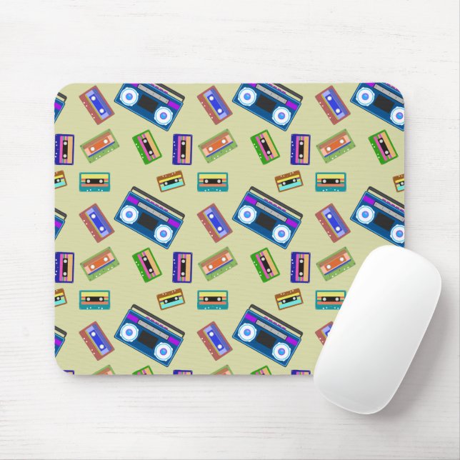Kassette Vintagen  alten Platten Mousepad (Mit Mouse)