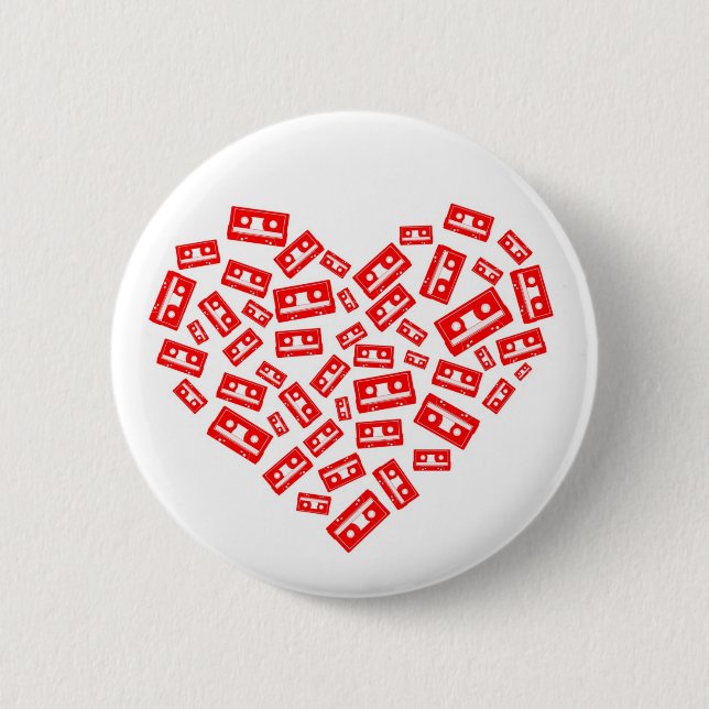 Kassetten-Liebe Button (Vorderseite)