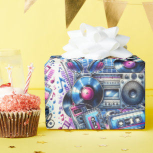 Kassetten und Boomboxen Geschenkpapier