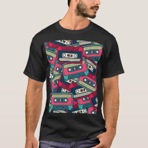 Kassettenband: Farbloses, unregelmäßiges Muster. T-Shirt