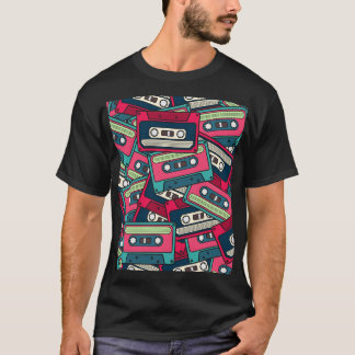 Kassettenband: Farbloses, unregelmäßiges Muster. T-Shirt