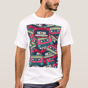 Kassettenband: Farbloses, unregelmäßiges Muster. T-Shirt