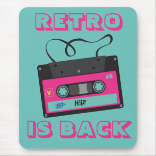 Kassettenband Retro 80er Jahre Groovy Music Mousepad