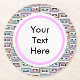 Kassettenband Runder Pappuntersetzer