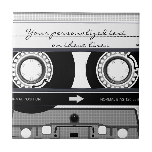 Kassettenband - schwarz - fliese (Vorderseite)