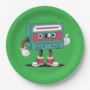 Kassettenrekorder Pappteller
