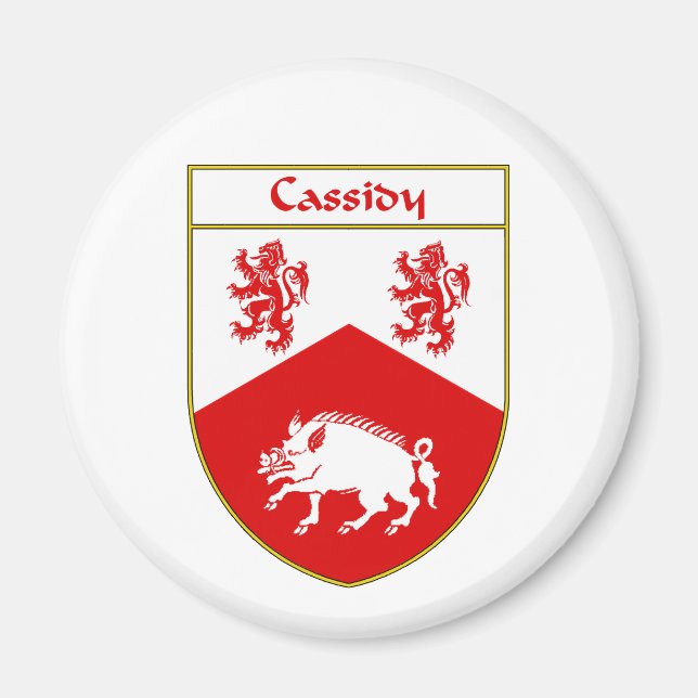 Kassidy Coat of Arms/Familienwappen Magnet (Vorne)