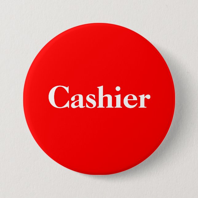 Kassierer-Button-Rückseiten-Knopf Button (Vorderseite)