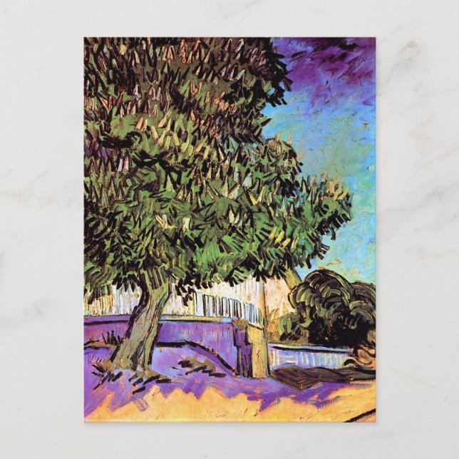 Kastanie in Blossom, Vincent van Gogh Postkarte (Vorderseite)