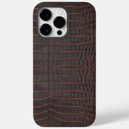 Kastanie Nile Krokodile Textur drucken Case-Mate iPhone 14 Pro Max Hülle