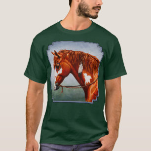 Kastanie-Pinto-Indianerkriegspferd 1 T-Shirt