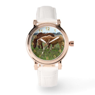 Kastanie und Palomino Foal, Armbanduhr
