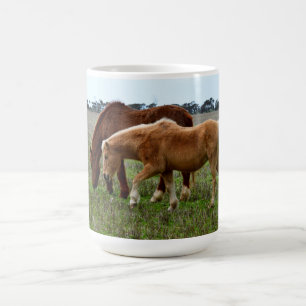 Kastanie und Palomino Foal, Kaffeetasse