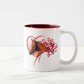Kastanien-Araber-Rosen Zweifarbige Tasse