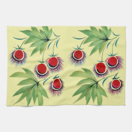 Kastanien im dekorativen Stil Geschirrtuch