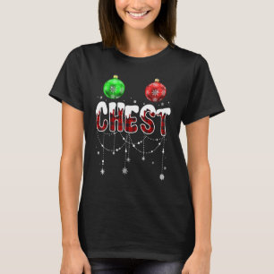 Kastanien-Paarung Brust Kastanien Weihnachten Paar T-Shirt