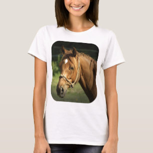 Kastanien-Pony-Damen-angepasster T - Shirt