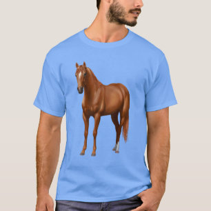 Kastanien Sorrel Quarter Pferde Stallion T-Shirt