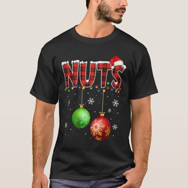 Kastanien Spaß Matching Paare Weihnachtsleuchten N T-Shirt (Vorderseite)
