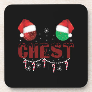 Kastanien-Weihnachten-Matching-Weihnachten-Paare  Getränkeuntersetzer
